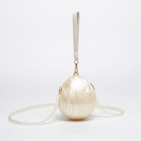 Acrylic Egg Clutz Ivory — Be Chic