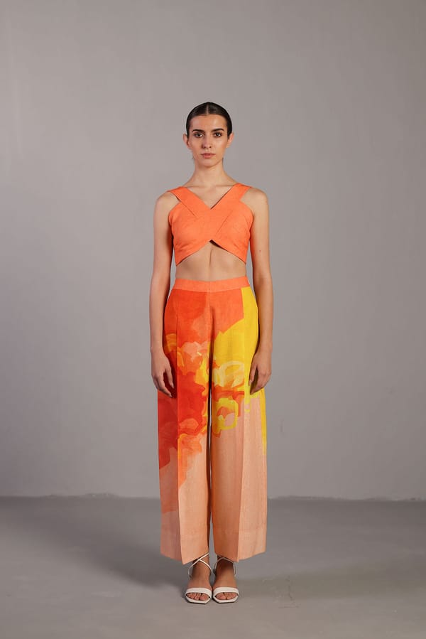 Diffuse Bright Orange & Yellow Co-Ord Set — CLOS