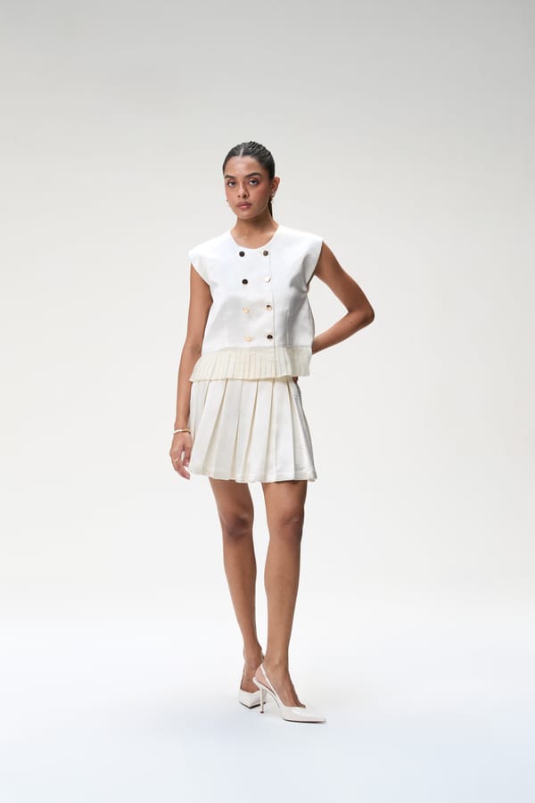 Ivory Boxy Crop Jacket — Tara & I