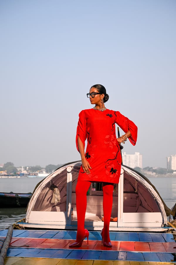Crimson Current Short Dress — The Dramebaaz Company