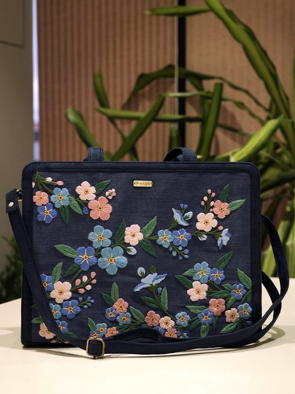 Forget Me Not Work Tote Bag — Dhaaga Life