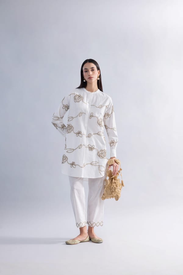 Fame White Gota Set — Pooja Aggarwal