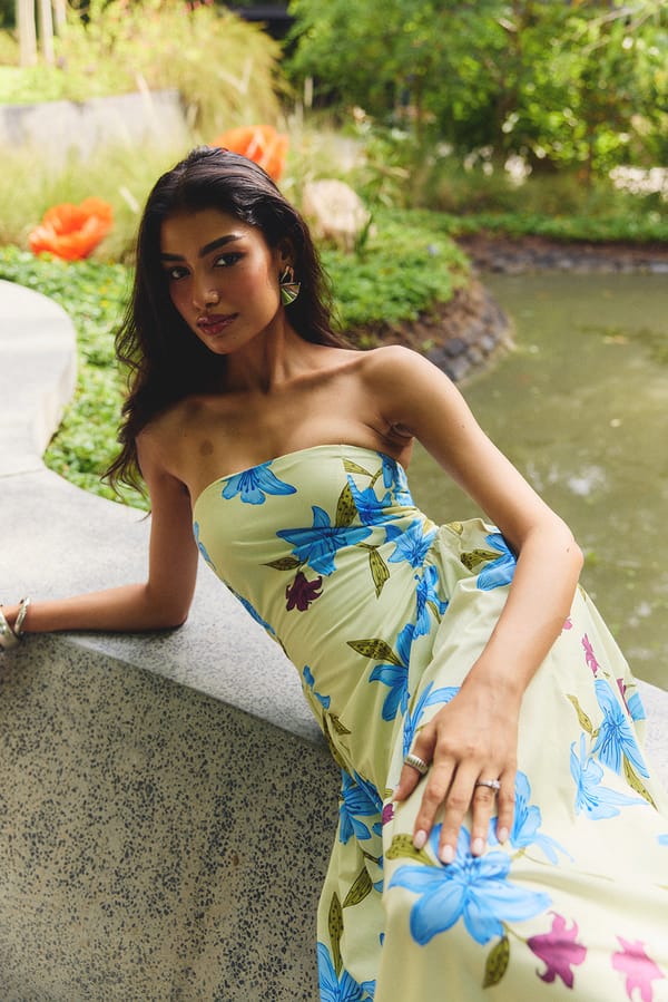 Blue Lily Dress (Without Cape) — OSE STUDIO