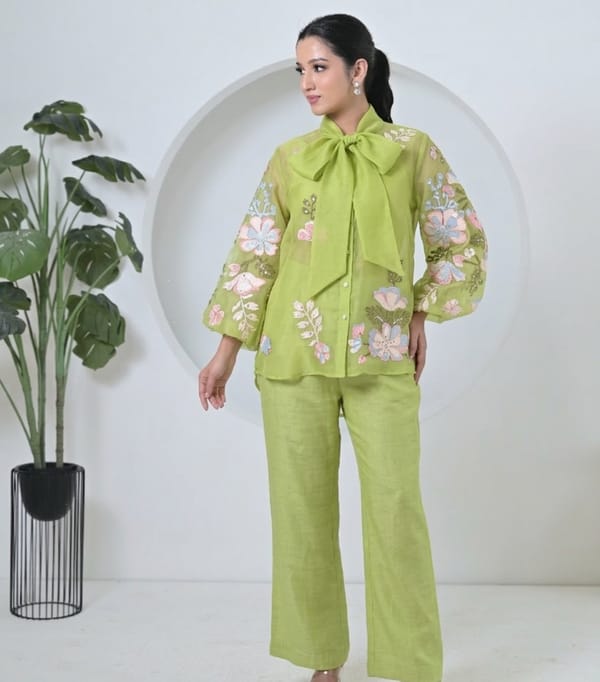 Big Khushboo Bow Tie-Up Co-Ord Set — RUCHIKA MALLIKA LABEL