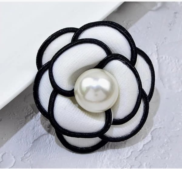 Elegant Camella Pearl Brooch — Queens Closet by Neha