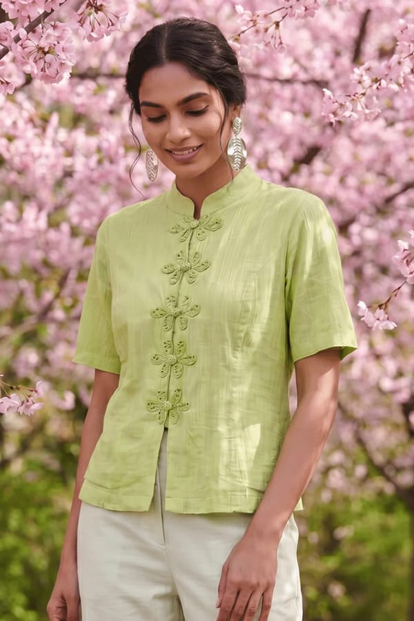Hot Pink Sleeveless Overtop with Floral Embroidery — Western Era