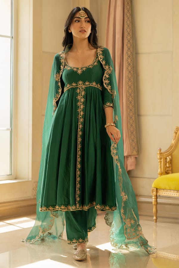 Kristi Anarkali Set — Paulmi and Harsh