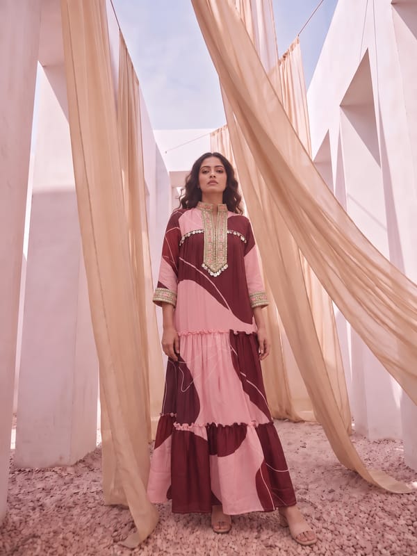 Gulab-e-Laal midi dress — IERA