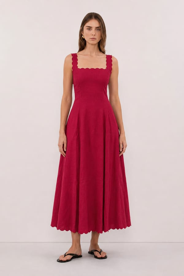 Tessa Linen Dress — MOMENT BOMBAY