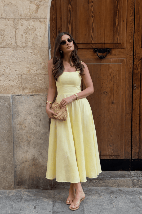 Mala Linen Dress — MOMENT BOMBAY