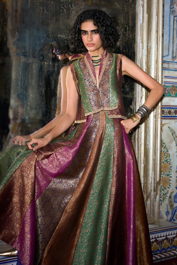 Embroidered Benares Brocade Waistcoat — Dash and Dot