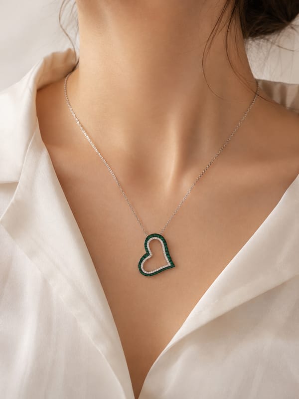 Mosaique Heart Pendant — SilvPop Jewels