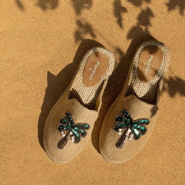Coco Beige Espadrilles Flats — PARI PARI