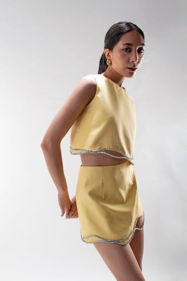 Scalloped Short Skirt — Studio MuGu