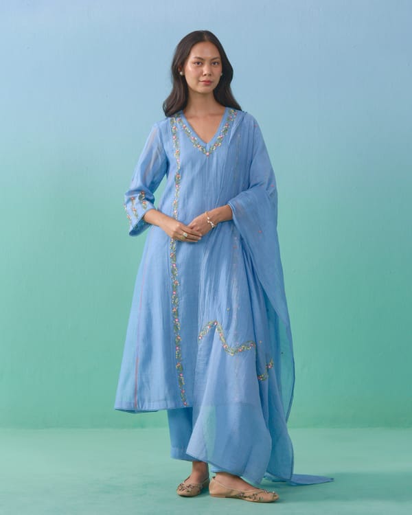 Firdaus Mul Chanderi Dupatta — NIRVAIR CLOTHING