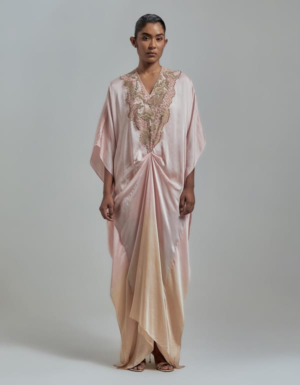 Ombre Draped Kaftan — Kavita Bhartia