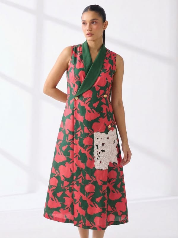 Multicolor Floral Longline Blazer Midi Dress — Madder Much