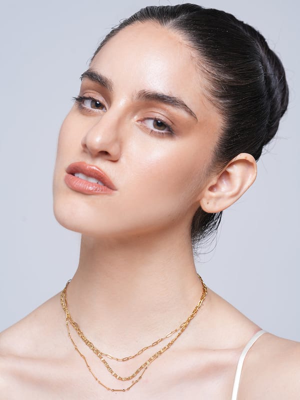 Triple Layer Retro Design Elegant Pin Chain — Cao Jewellery