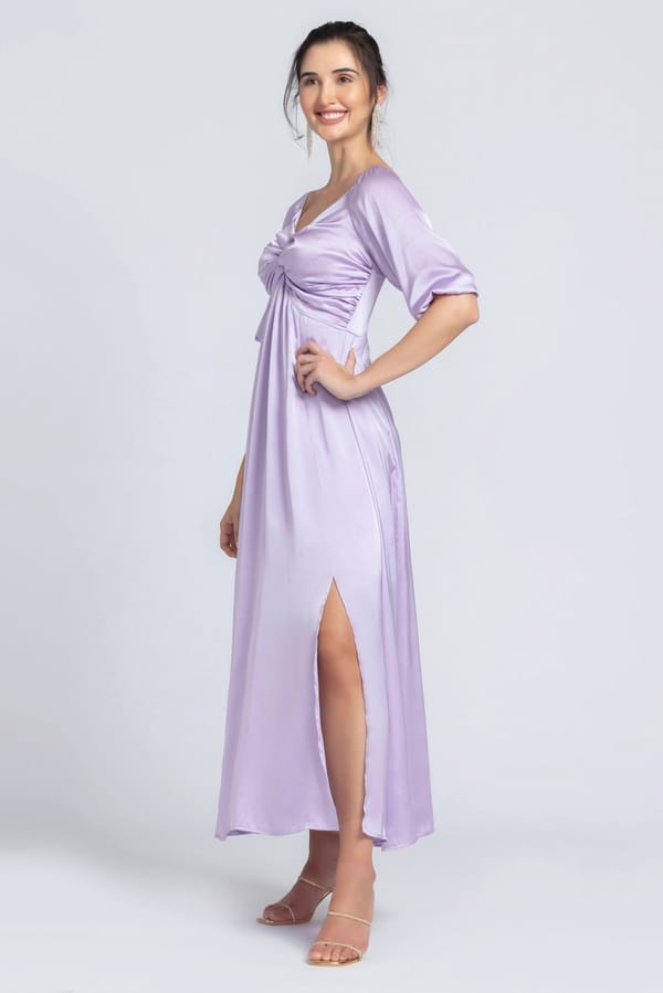 Lavender Elegance Sweetheart Maxi Dress — Julo