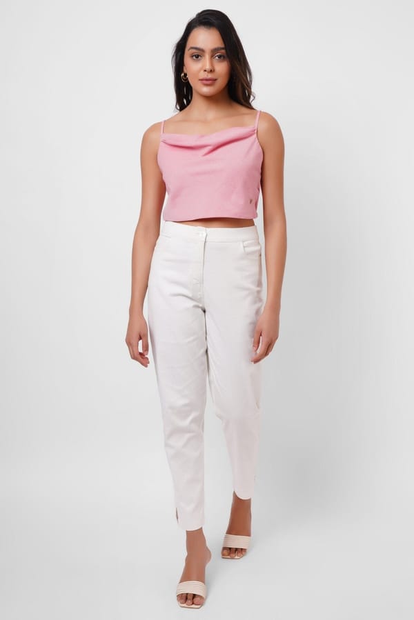 First Date Wear Sleeveless Pink Top With Back Bow — Western Era