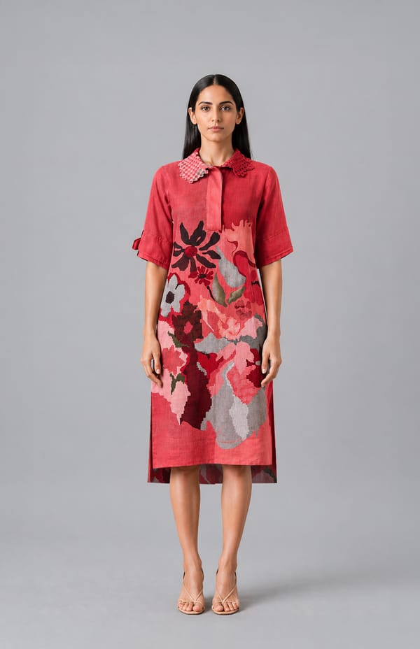 Ikat Cutwork High-Low Dress — CLOS