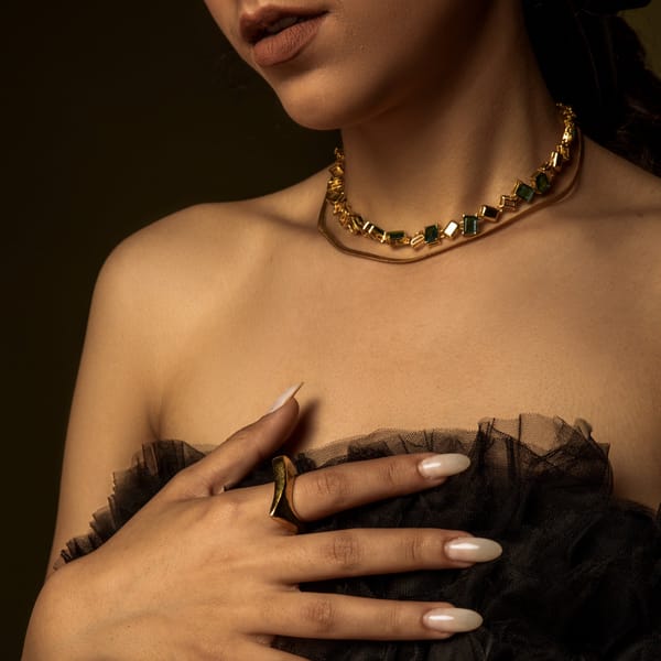Emerald Tennis Necklace — She Ela Jewel