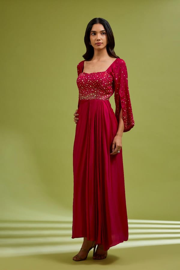 Red Corset Gown — EWOKE STUDIO