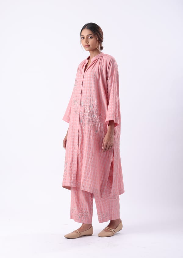 Hand Embroidered Drawstring Pajama — Subtle Shuttle Studio