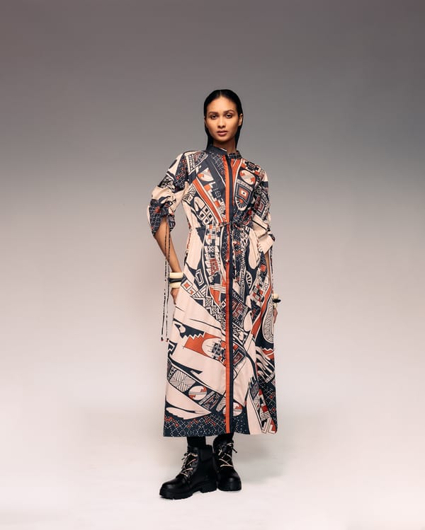 Print Drawstring Dress — Kritika Murarka