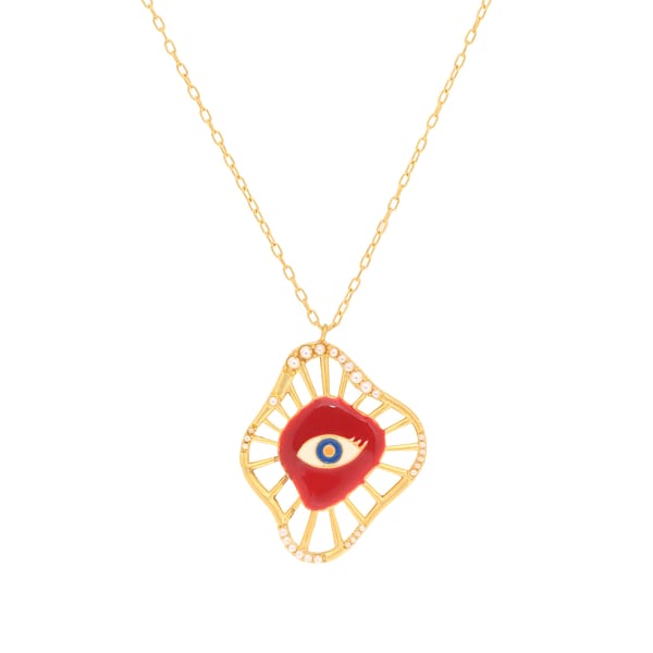 Evil Eye Pearl Neck Chain — Azga