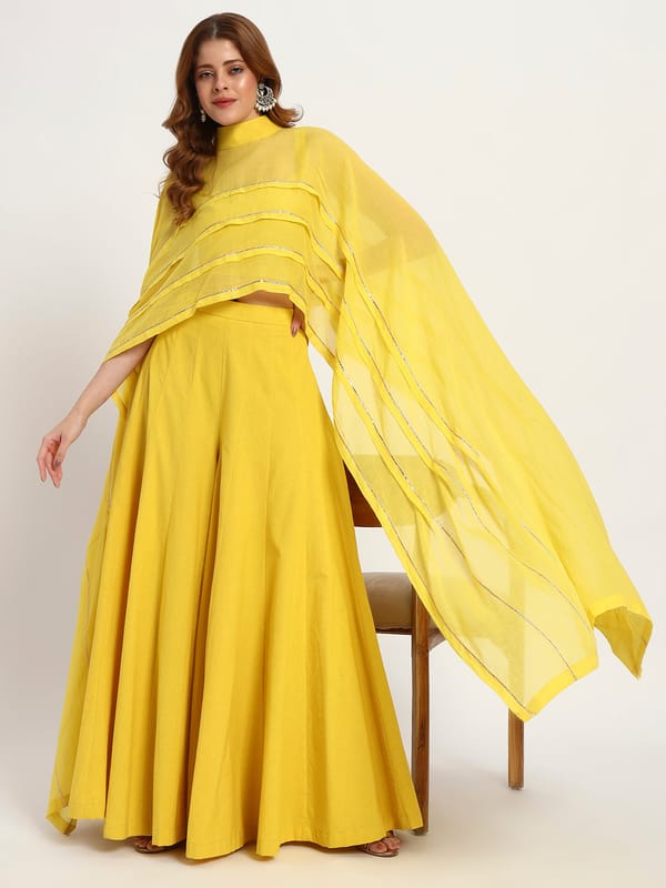 Marigold Organic-Cotton Cape Set — Gotta Kinari