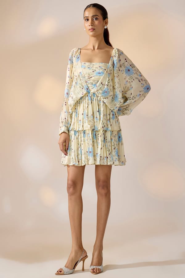 Drape Mini Dress — EWOKE STUDIO