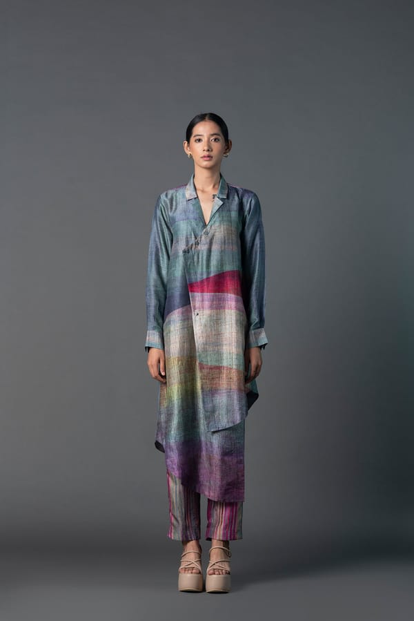 Array Abstract Multicolor Kurta Set — CLOS