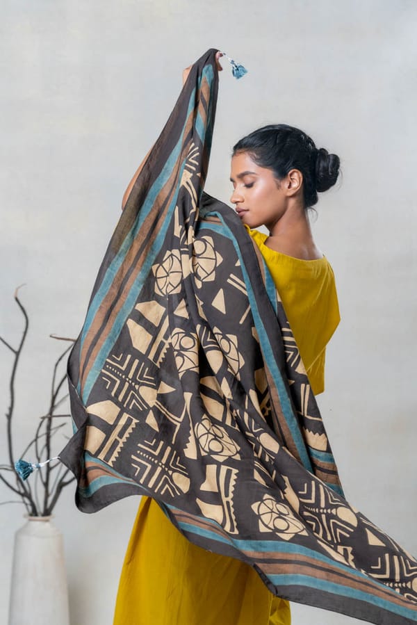 Cotton Scarf  Sura 05 — Vraj Bhoomi
