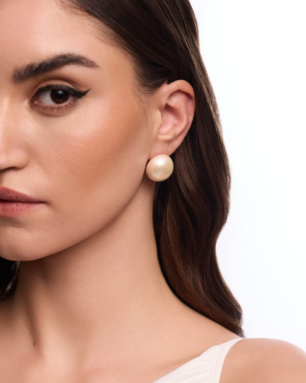 20MM PEARL STUDS - PEACH — Anaash
