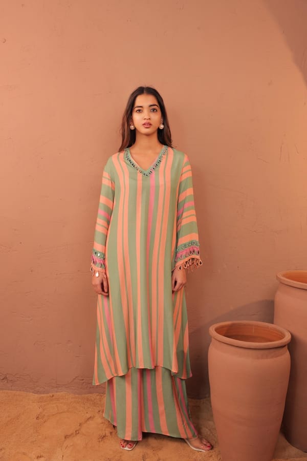 Cassata - A-Line Kurta Set — Surkh Syahi