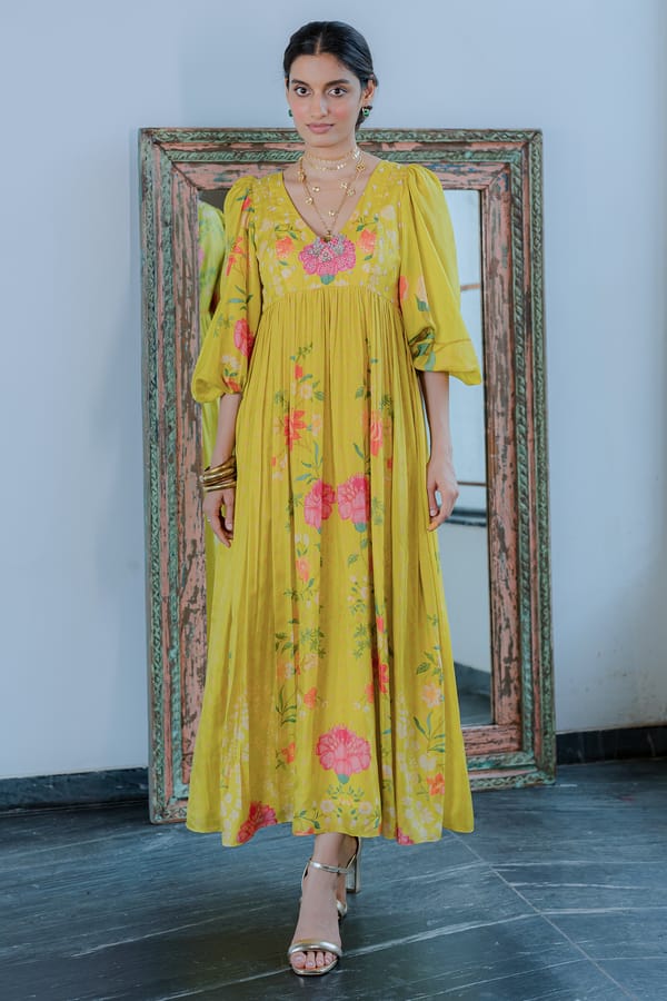 Marigold Maxi ��Yellow — Paulmi and Harsh