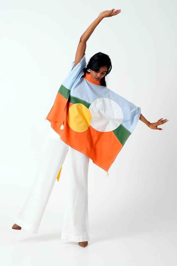 Multicolor Colorblock Oversized Top and Pants Co-ord Set — Madder Much