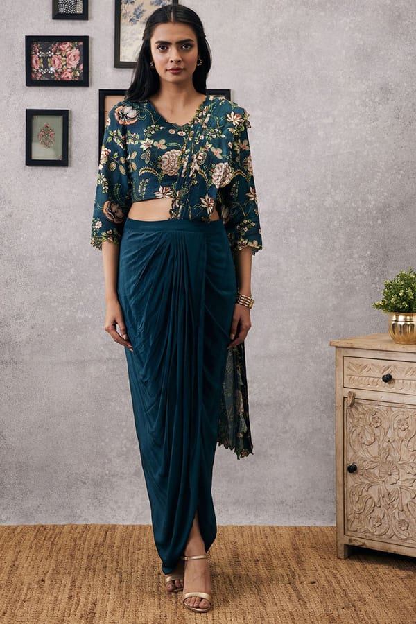 Mehr Cutwork Pre-Draped Saree — SOUP by Sougat Paul