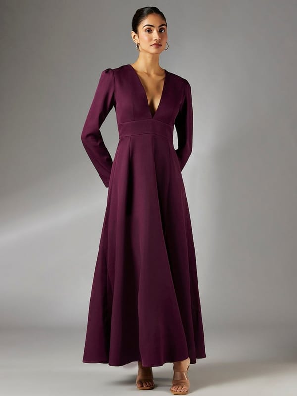 Betty Plunging Neckline Maxi Dress — Notch Above