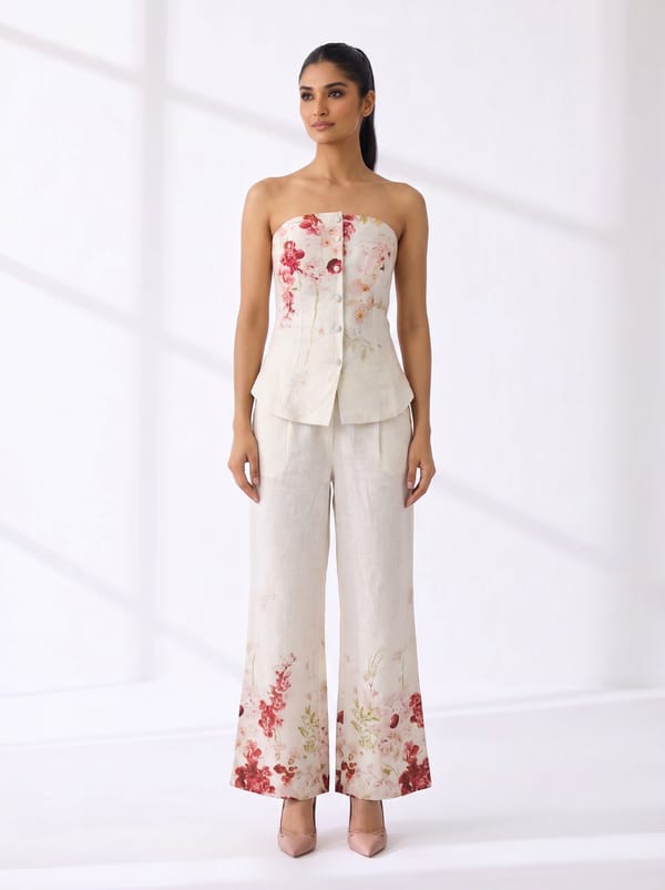 Garden Bloom Linen co-ord Set — Prink Tonic