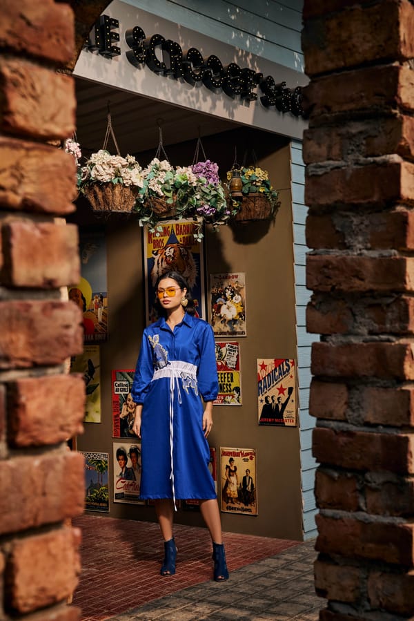 The Electric Bloom Midi Dress — Puja Agarwal