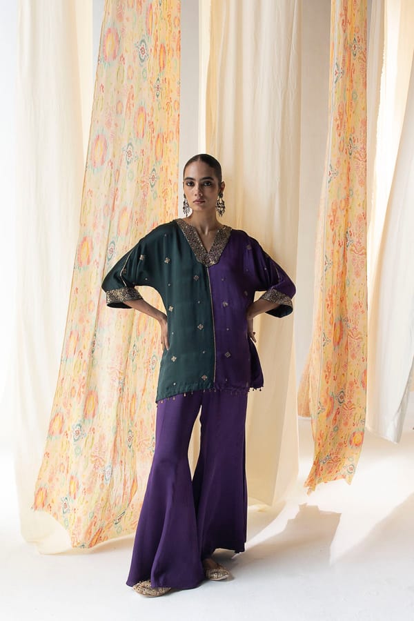 Kimiya Dolman-Sleeve Co-ord Set — SAUNDH