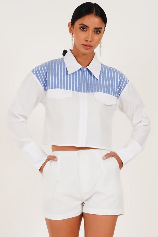 Frostline Contrast Zip Jacket Top — Western Era