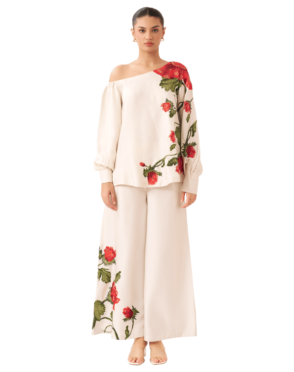 Poppy Core Cape Top — Mer