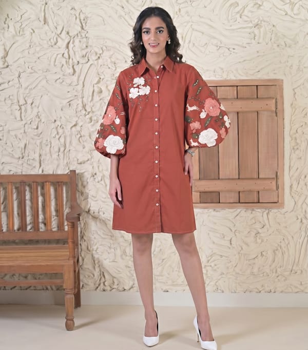 Gulab Orange Dress — RUCHIKA MALLIKA LABEL