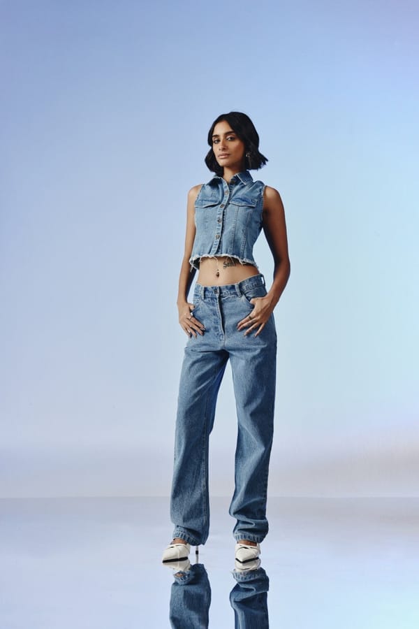 Modeline Denim Top — quietBOLD