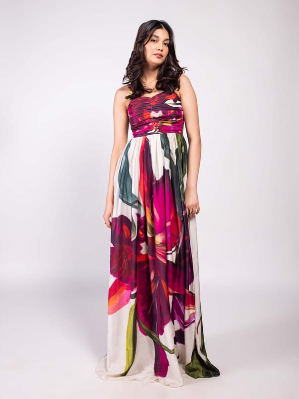 Whimsy Printed Maxi Dress — POPPI