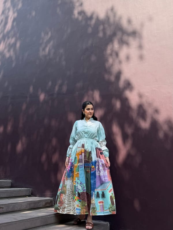 Petalia Dress In Casa Parade Print — GAIMA LABEL