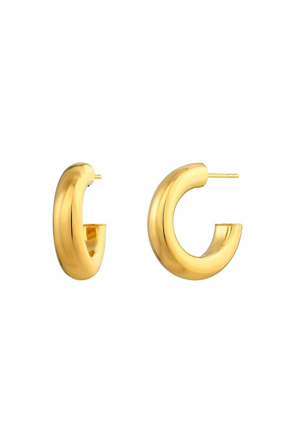 Chunky Medium Hoop Earrings — Miss Jo
